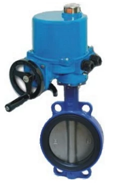 Затвор дисковый поворотный ABRA Ду100 Ру16 BUV-VF863D, межфланцевый, корпус - чугун, диск - нержавеющая сталь, с электроприводом, NBR в Москве